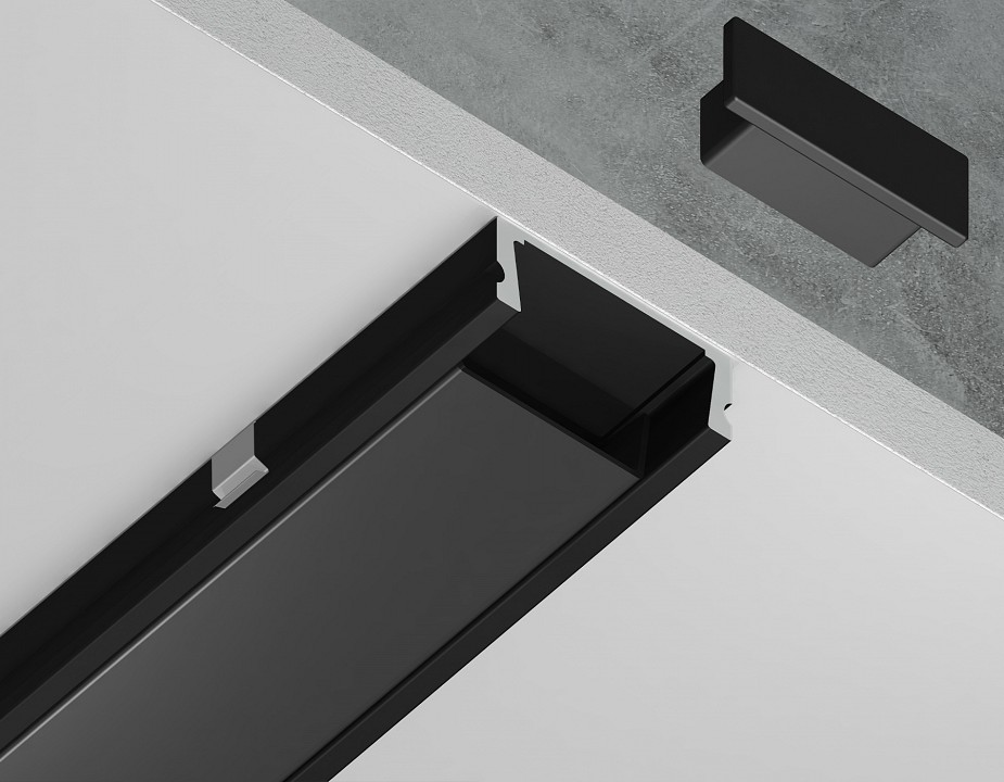 Профиль накладной ambrella light gp gp1700bk/bk