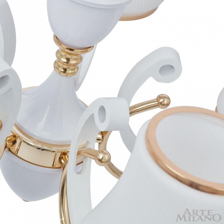 Подвесная люстра arte milano florentia-3987 303987/5 wh/gd