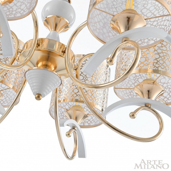 Подвесная люстра arte milano florentia-9787 309787/6 wh/gd