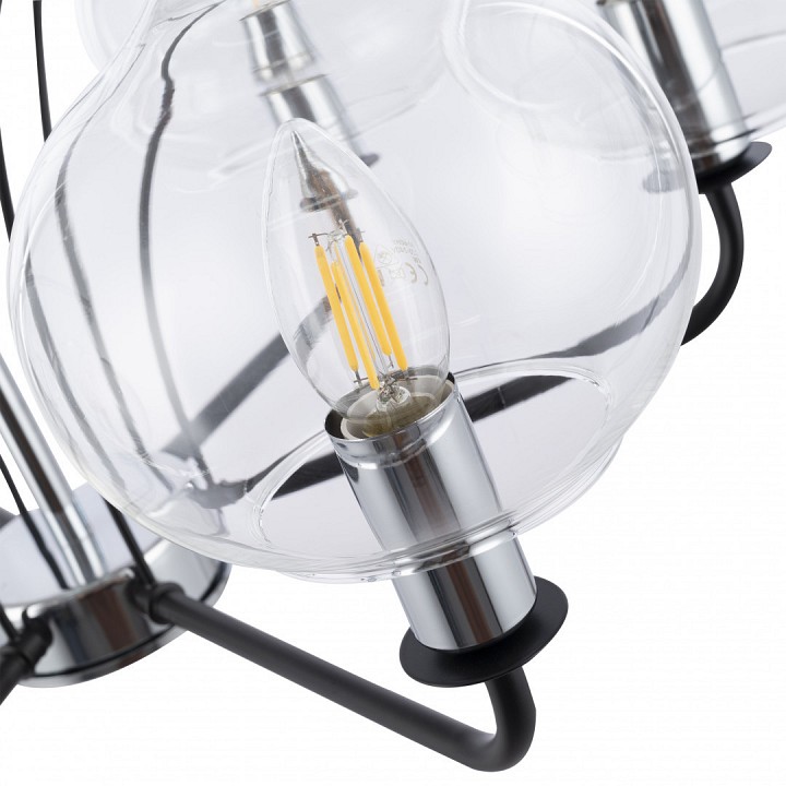 Люстра на штанге arte milano napoli-321007 321007/6 bk.cr