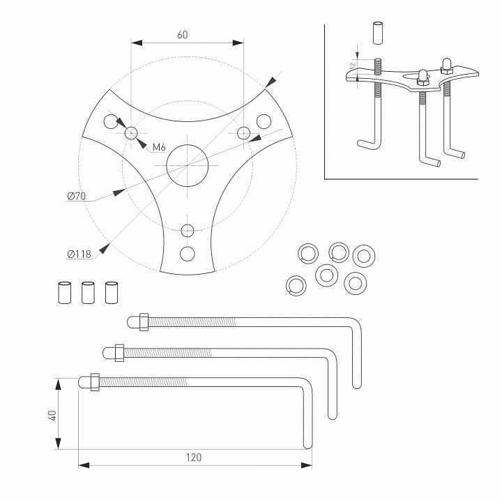 Наземный высокий светильник arlight stem 029986