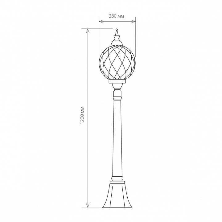 Наземный высокий светильник elektrostandard sirius a026100