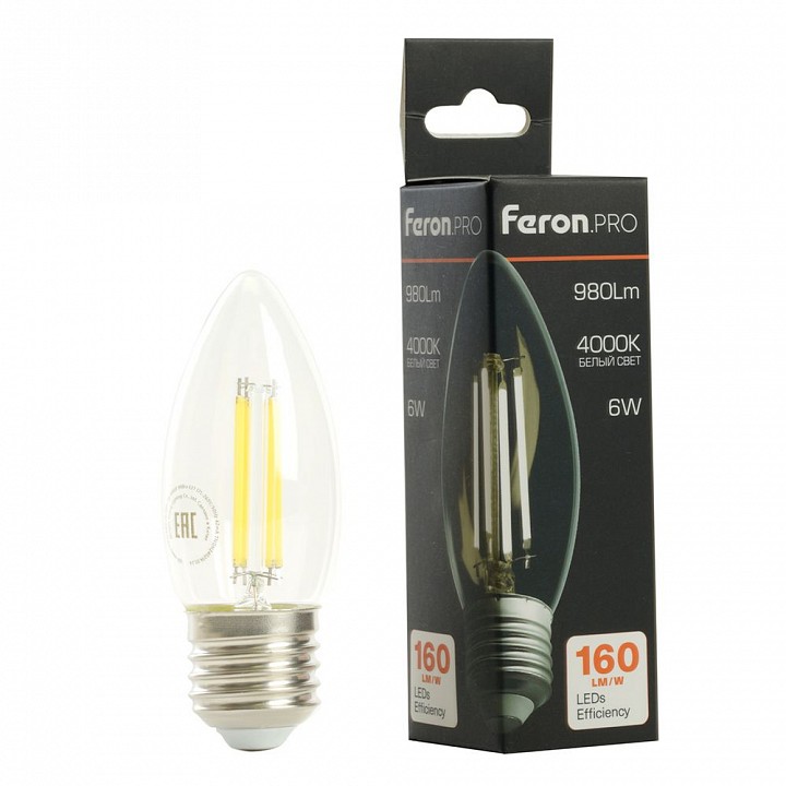 Лампа светодиодная feron lb-1206 e27 6вт 6400k 51240