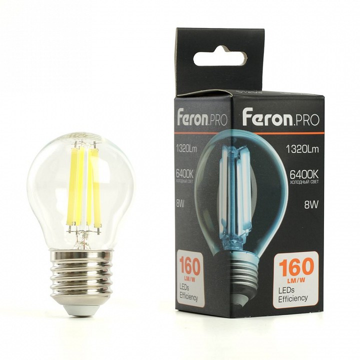 Лампа светодиодная feron lb-1708 e27 8вт 6400k 51255