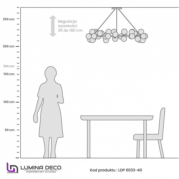 Подвесная люстра lumina deco marsiada ldp 6033-40 bk+md