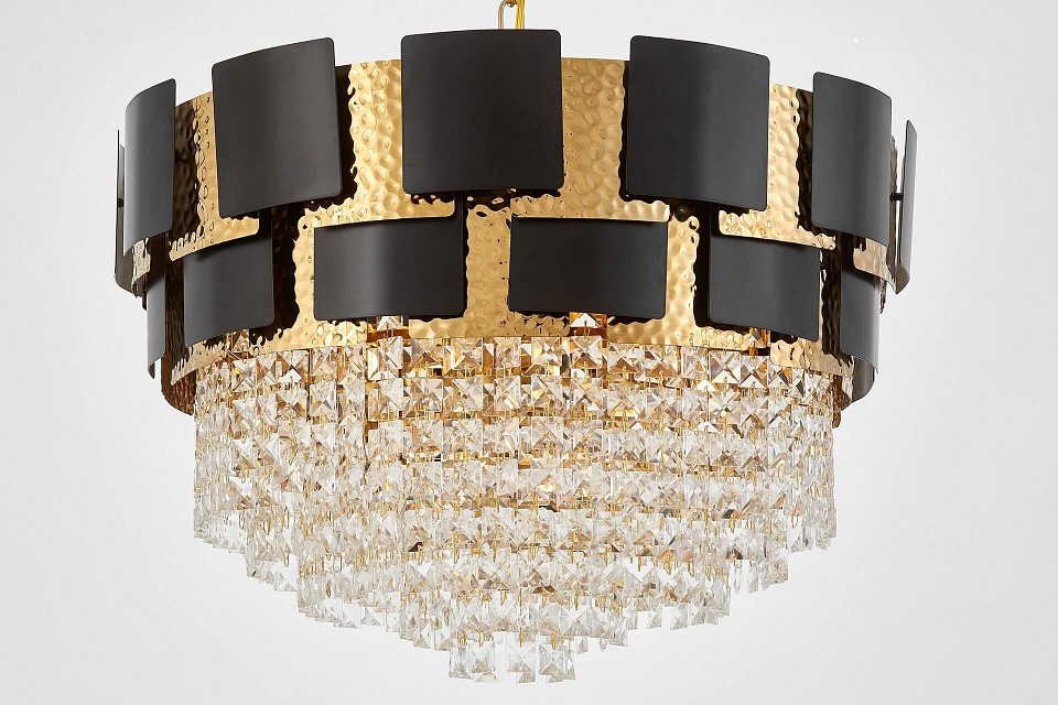 Подвесная люстра lumina deco molina ldp 7045-600 bk+gd