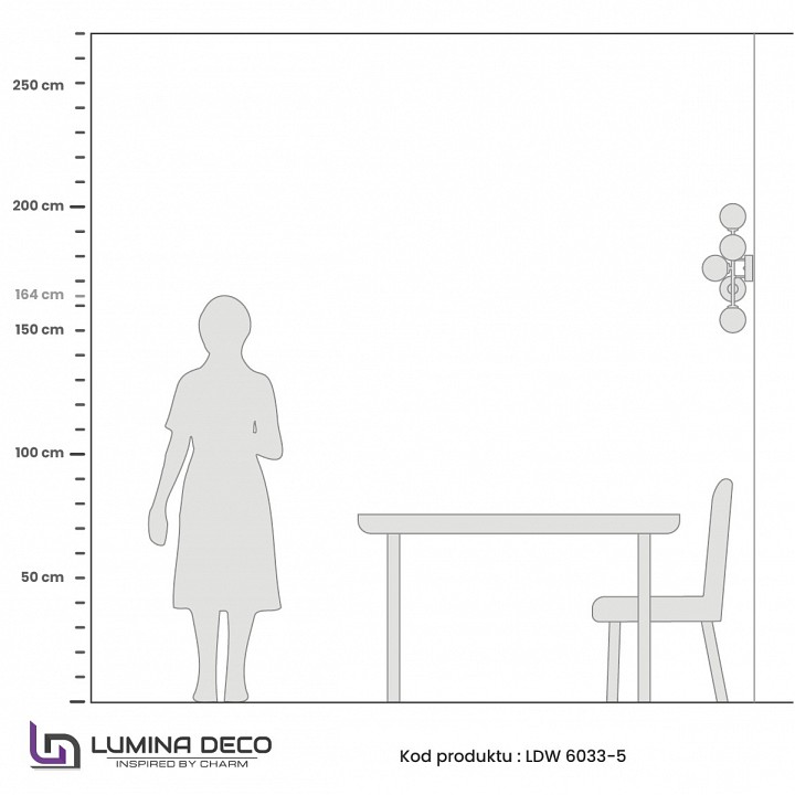 Бра lumina deco marsiada ldw 6033-5 f.gd