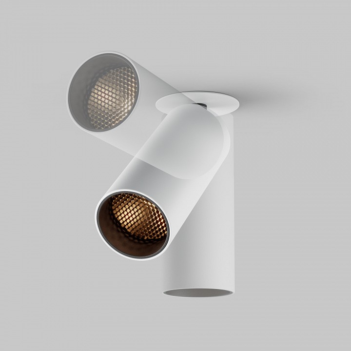 Встраиваемый светильник на штанге maytoni focus led c053cl-l12w2.7k-w-w