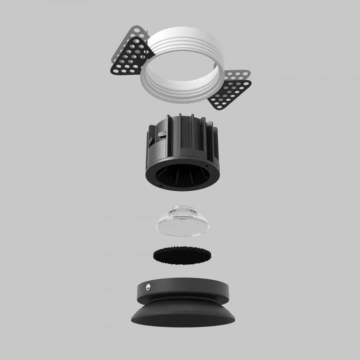 Встраиваемый светильник maytoni round dl058-12w2.7k-trs-b