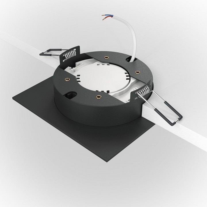 Встраиваемый светильник maytoni hoop dl086-gx53-sq-bg