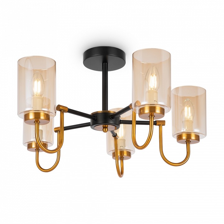 Люстра на штанге freya jewel fr5321cl-05bz