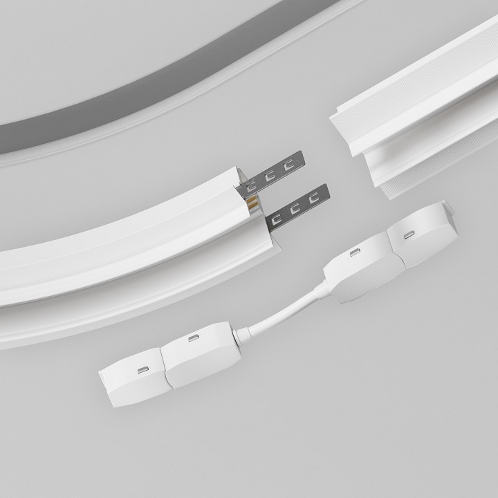 Соединитель гибкий для треков maytoni accessories for tracks exility tra034cs-w