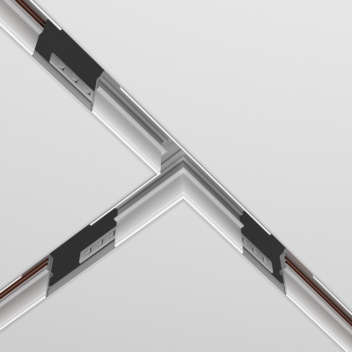 Соединитель t-образный для треков встраиваемых maytoni accessories for tracks exility tra034ct-42w