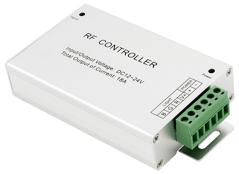 Контроллер-регулятор цвета rgb с пультом ду swg rf rgb rf-rgb-20-18a