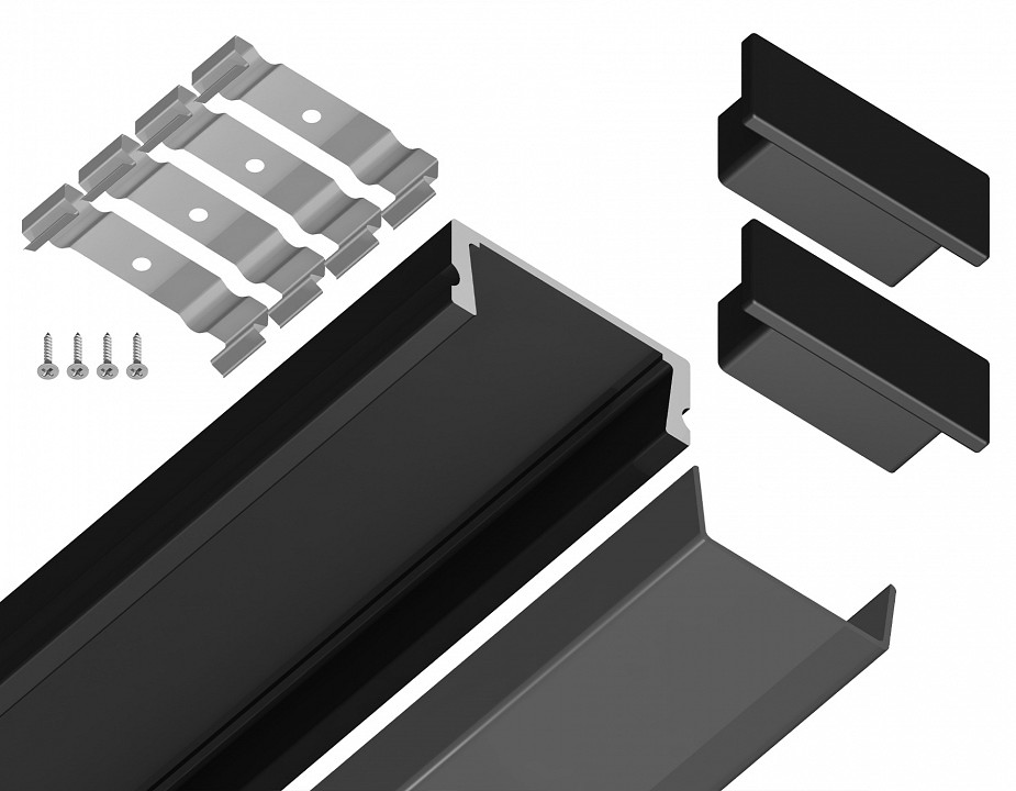 Профиль накладной ambrella light gp gp1700bk/bk