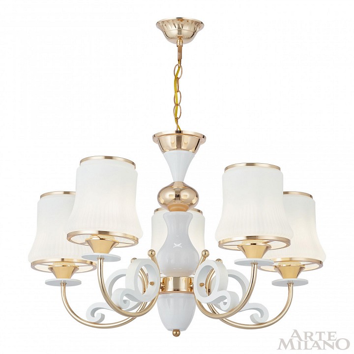 Подвесная люстра arte milano florentia-1097 301097/5 wh/gd
