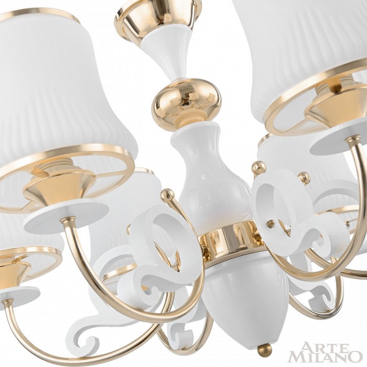 Подвесная люстра arte milano florentia-1097 301097/6 wh/gd