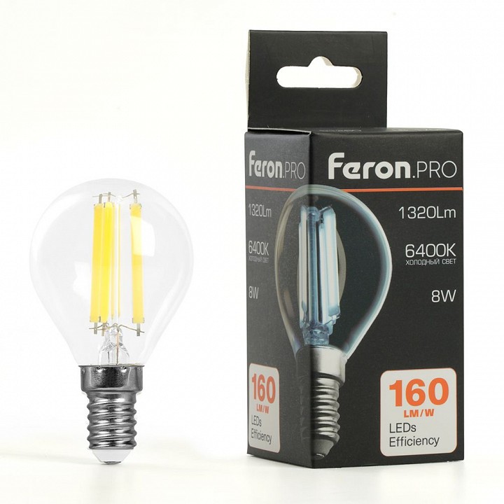 Лампа светодиодная feron lb-1708 e14 8вт 6400k 51261