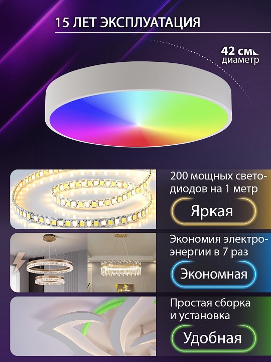 Накладной светильник natali kovaltseva modern led lamps 81105/1c