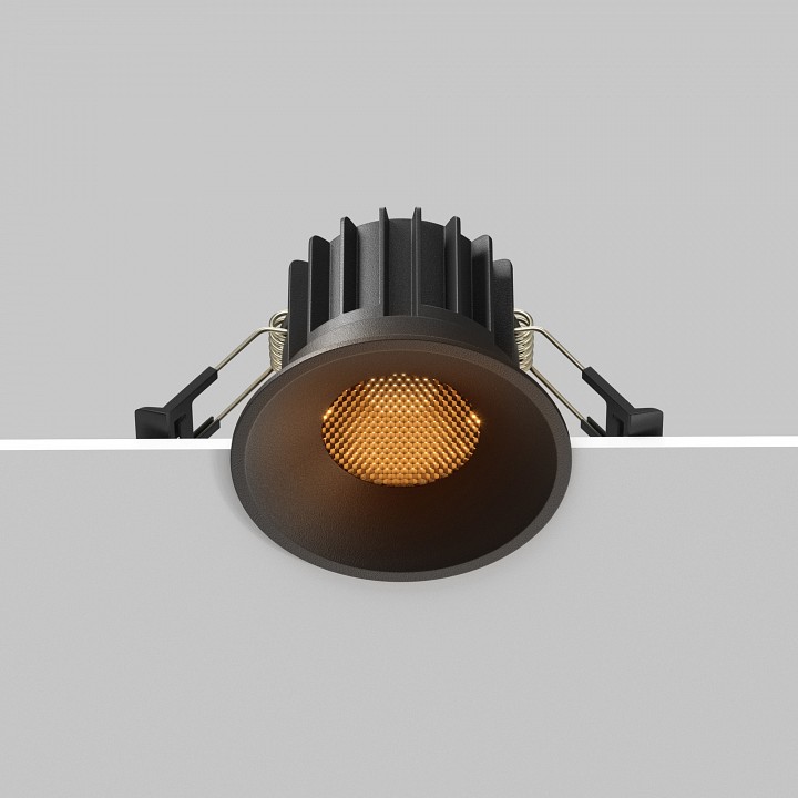 Встраиваемый светильник maytoni round dl058-12w2.7k-b