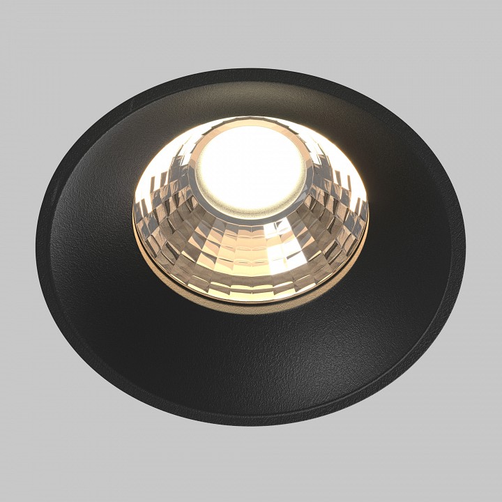 Встраиваемый светильник maytoni round dl058-12w3k-trs-b