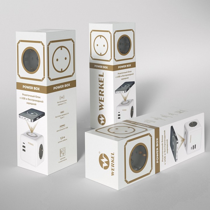 Сетевой фильтр werkel розеточный блок белый w6513501