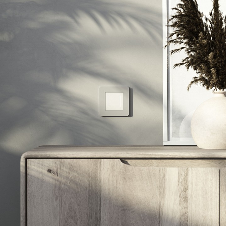 Выключатель двухклавишный с подсветкой без рамки werkel дымчатый w4523641