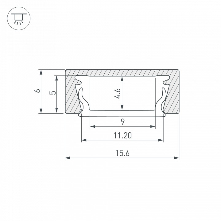 Профиль накладной arlight mic-m 044542
