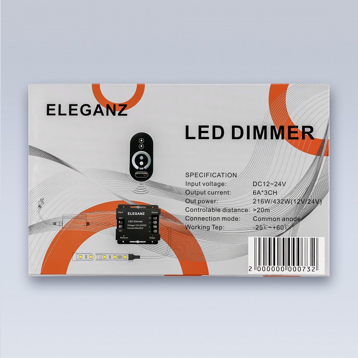 Контроллер-диммер с пультом ду eleganz  1008