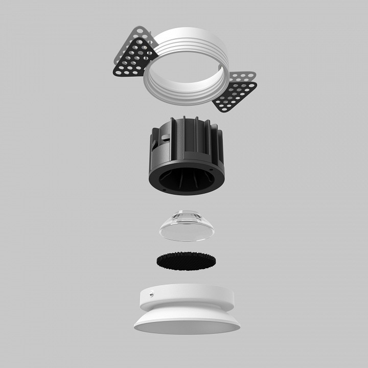 Встраиваемый светильник maytoni round dl058-12w3k-trs-w