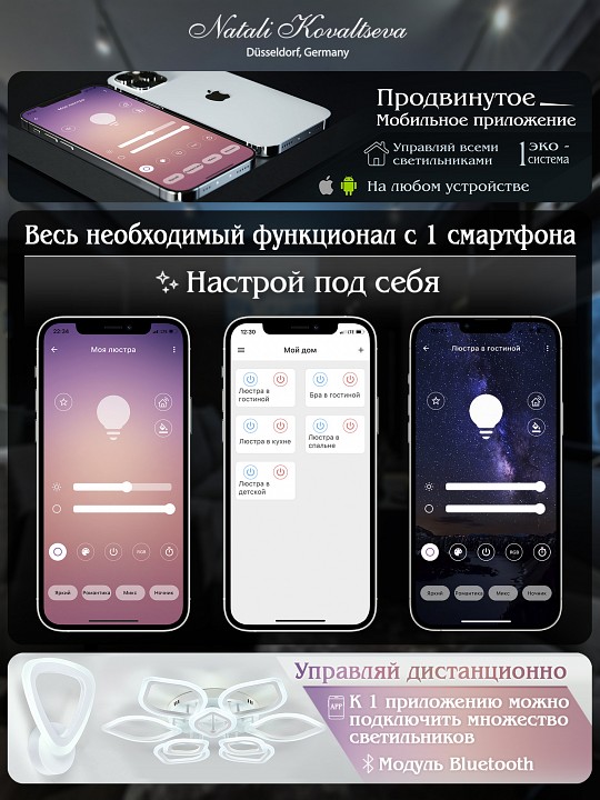 Потолочная люстра natali kovaltseva effect led lamps 81116