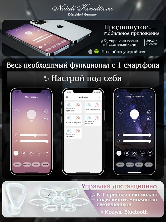 Подвесной светильник natali kovaltseva royalton innovation style 83108
