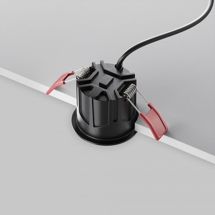 Встраиваемый светильник maytoni alfa led dl043-01-10w2.7k-rd-b