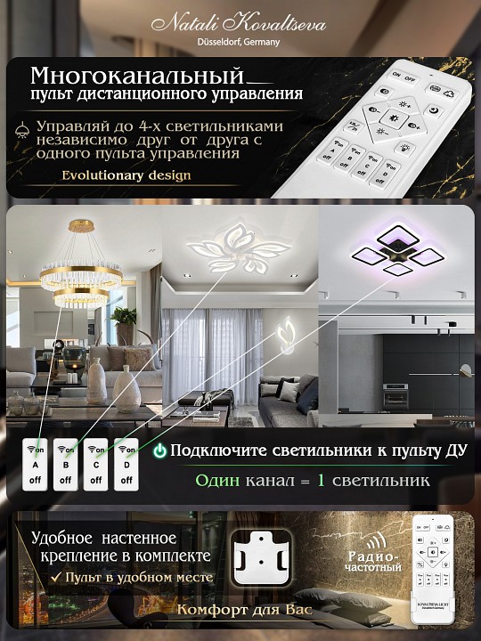 Подвесной светильник natali kovaltseva royalton innovation style 83108