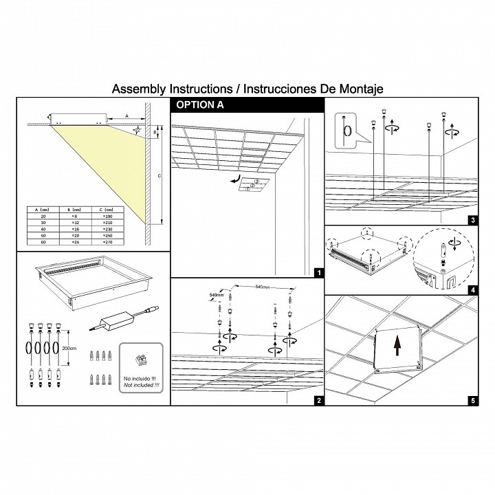 Встраиваемый светильник mantra blue sky 9095