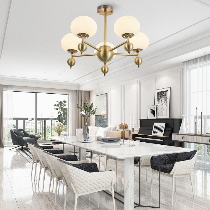 Люстра на штанге arte milano neapolis-70307 270307/5 gd