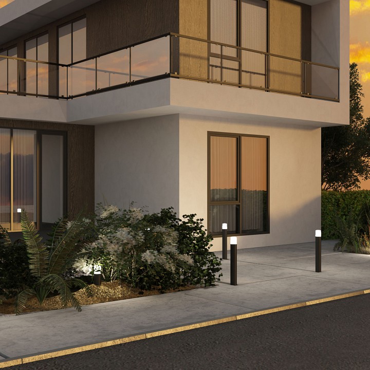 Наземный низкий светильник denkirs nord dk9743-bk