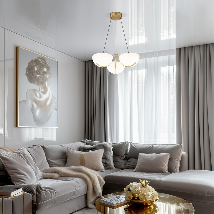 Подвесная люстра eurosvet emisfero 50083/3 led золото