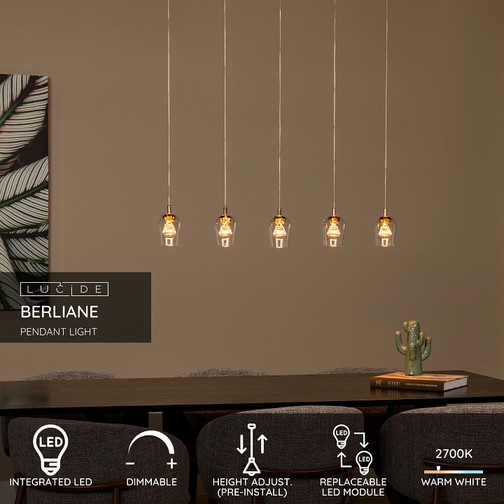 Подвесной светильник lucide berliane 00430/20/60