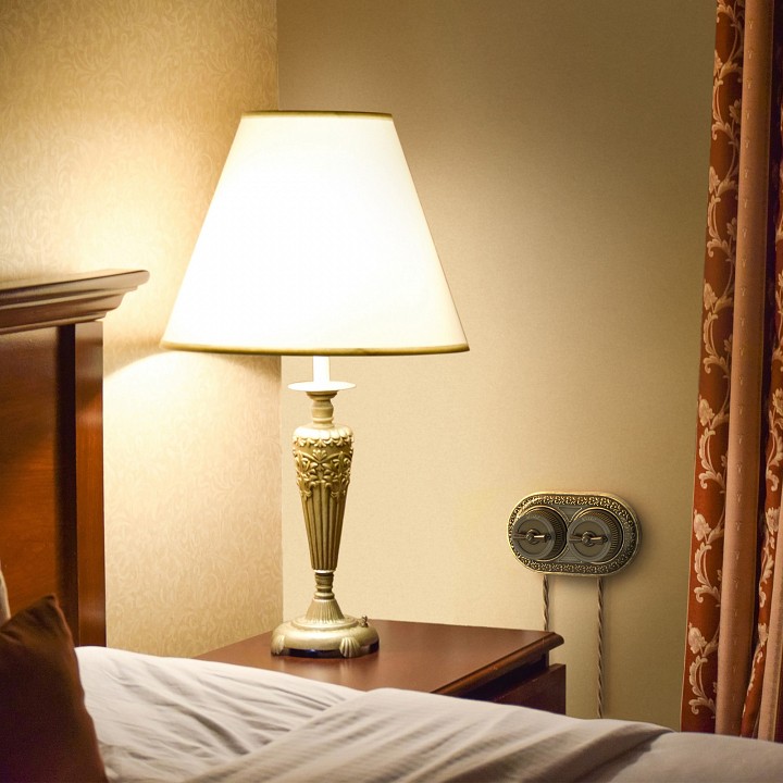 Выключатель одноклавишный без рамки werkel ретро (бронза) w5712012