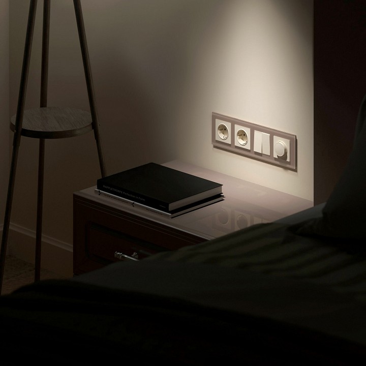 Рамка на 4 поста werkel favorit (латте, Стекло) w0041142