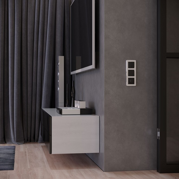 Рамка на 3 поста werkel platinum (алюминий) w0032606