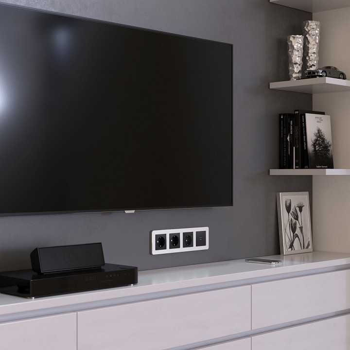 Рамка на 4 поста werkel platinum (алюминий) w0042606