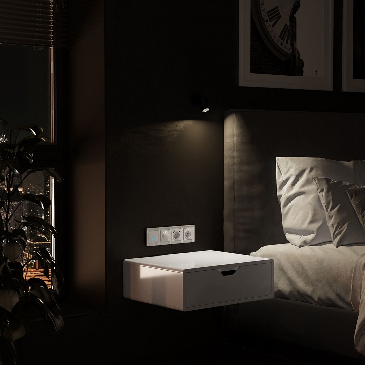 Рамка на 4 поста werkel acrylic (белый) w0042701