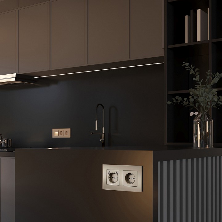 Рамка на 2 поста werkel senso (шампань, Стекло soft-touch) w0023111