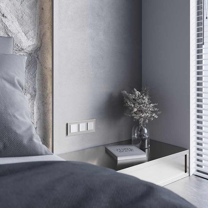 Рамка на 3 поста werkel senso дымчатый w0033117