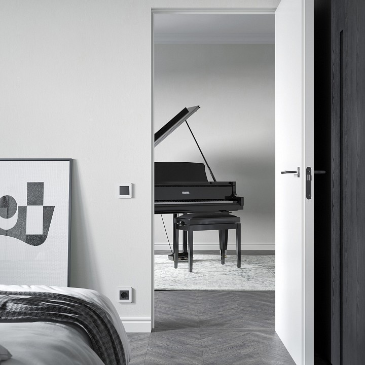 Рамка на 1 пост werkel split (белый/черный, Soft-touch) w0013068