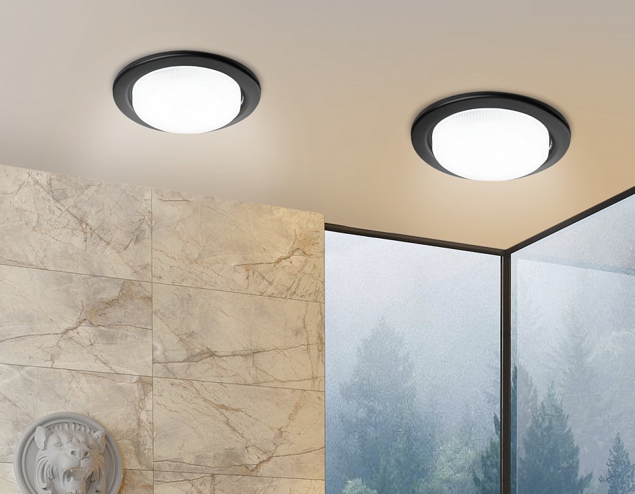 Встраиваемый светильник ambrella light standard spot g101 bk