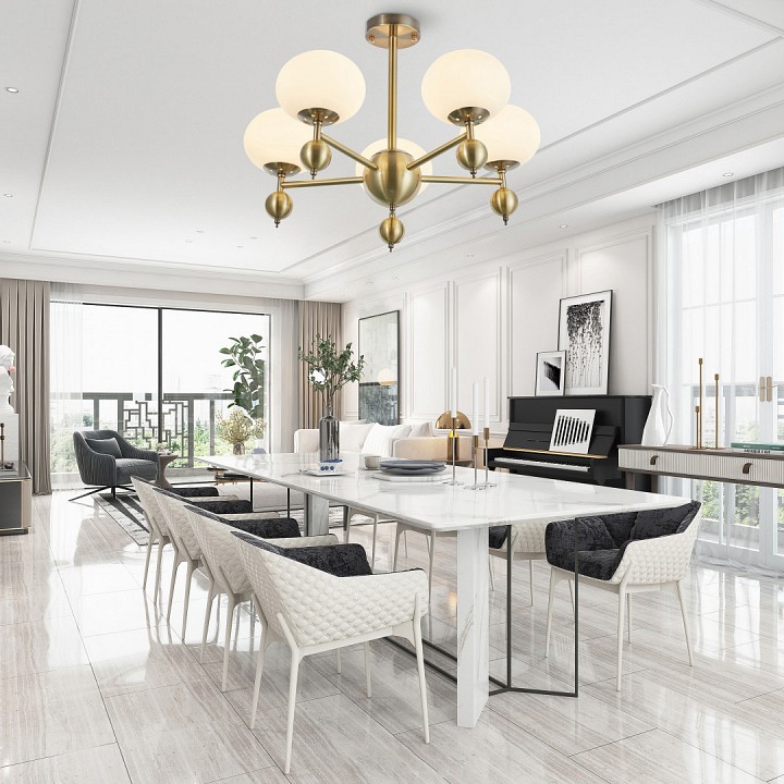 Люстра на штанге arte milano neapolis-70307 270307/5 gd