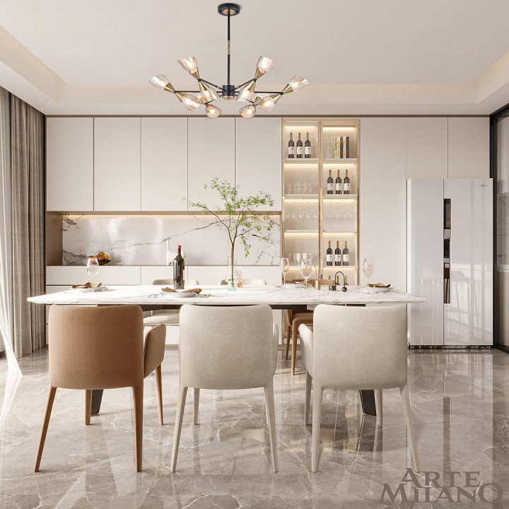 Люстра на штанге arte milano neapolis-76708 276708/12 bk/gd